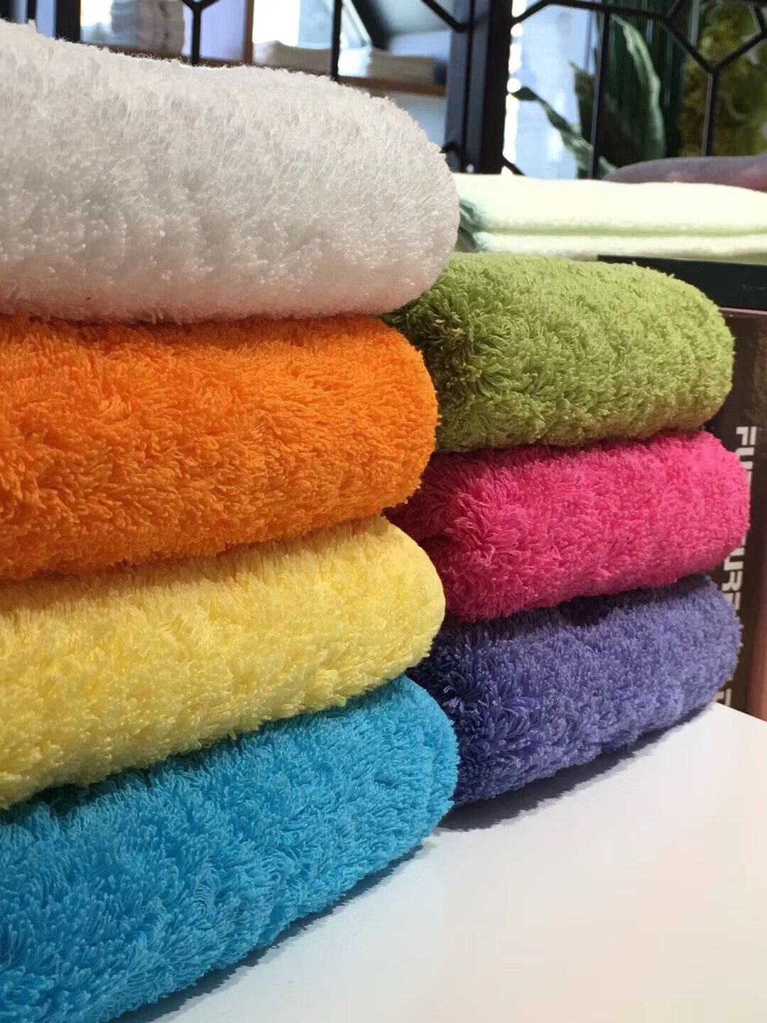 abyss浴巾爱比丝工艺礼品毛巾纯棉加厚长绒棉吸水酒店大浴巾出口 橘色