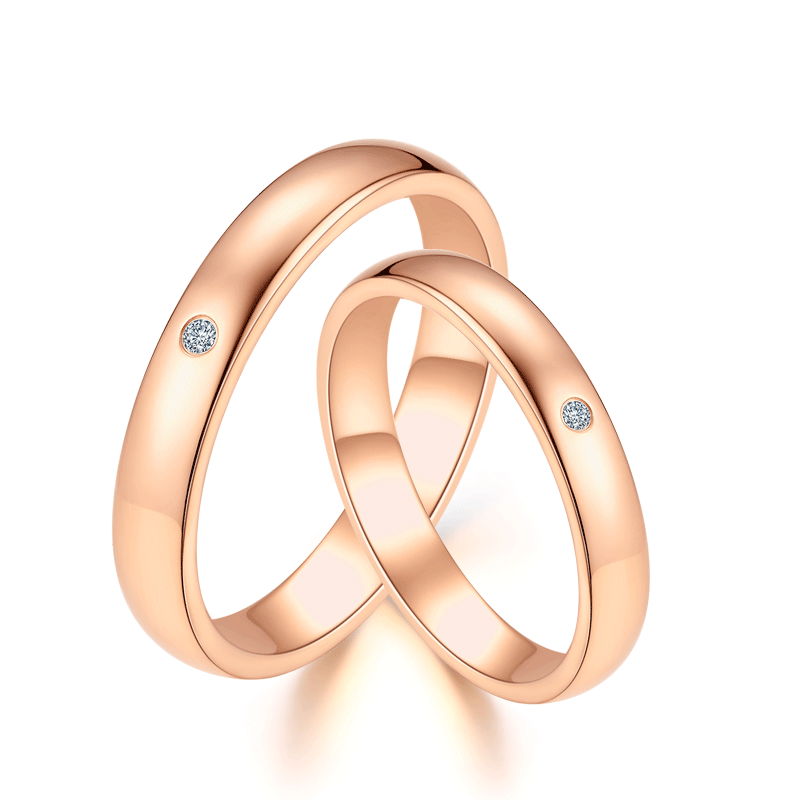 佐卡伊玫瑰18k金钻石对戒情侣钻戒钻石戒指女男对戒婚礼婚戒结婚送