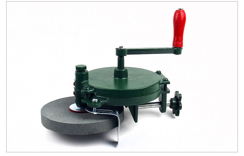 手动手摇砂轮机砂轮架diy打磨工具磨具架家用磨刀机磨剪子工具4寸精品