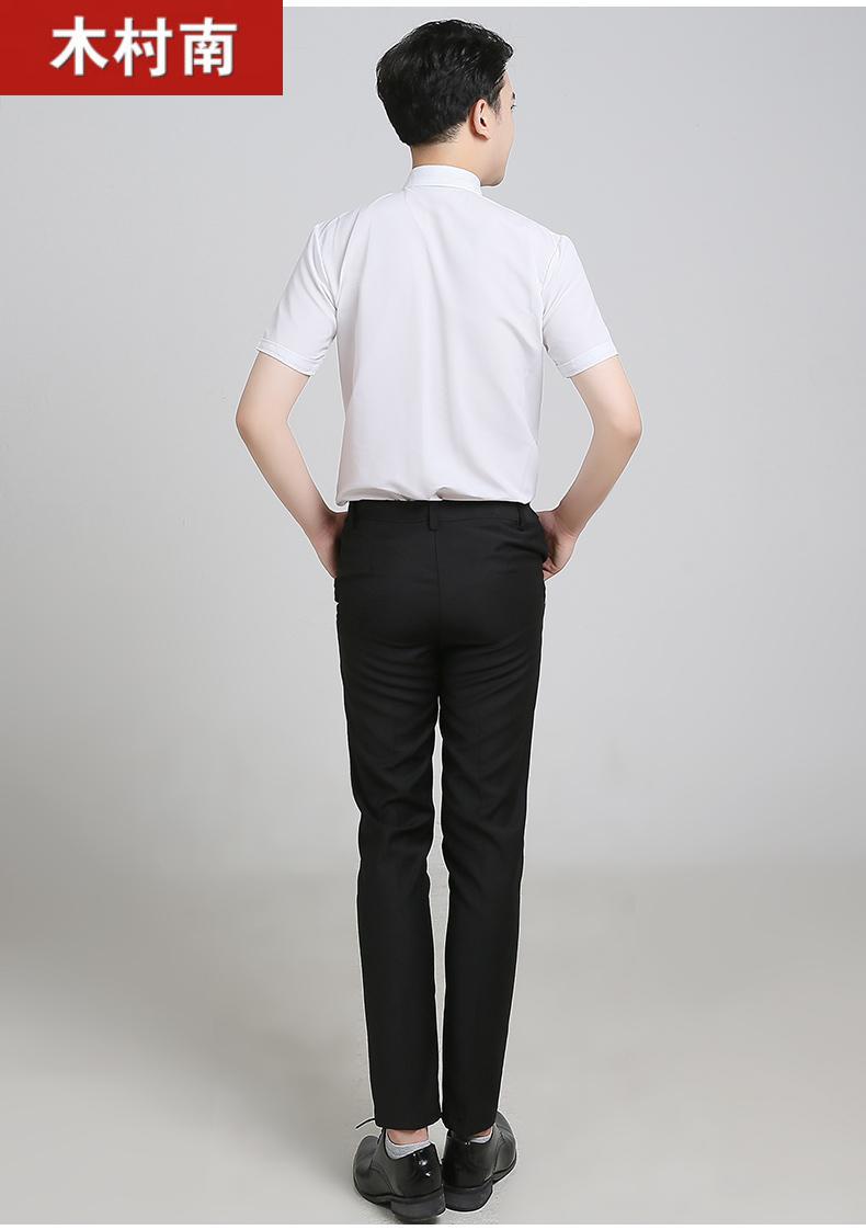 伴郎服装团服套装西式结婚礼服合唱服演出服衬衣长袖白衬衫男 白色长