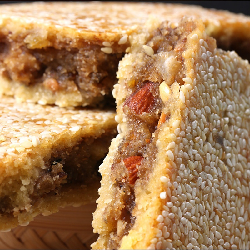 重庆特产奉节月饼老味道五仁大月饼四川老式手工传统 枸杞杏仁900g/个