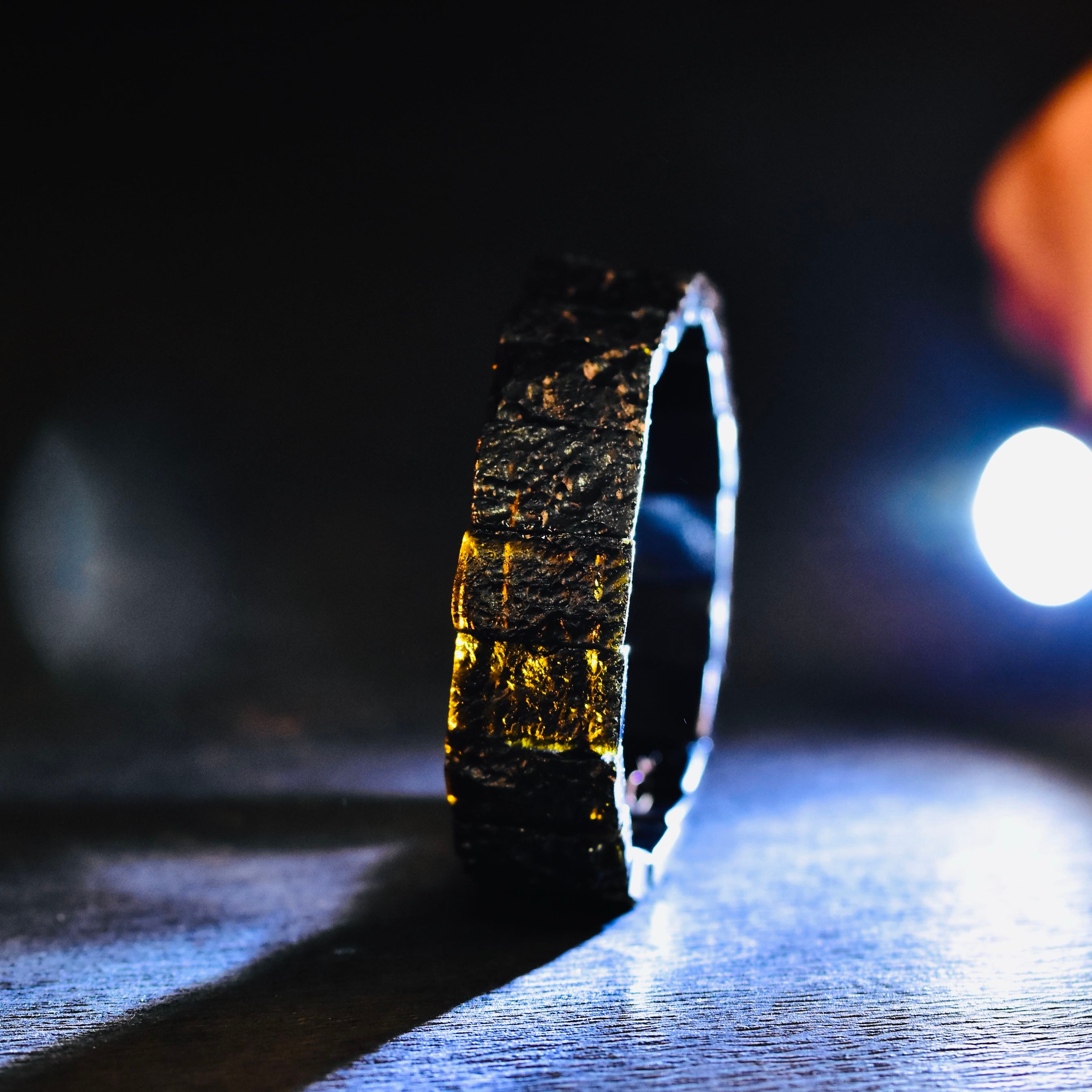 ζgeyβ 手链雷公墨泰国 能量 黑手排 情侣玻璃陨石手牌 天然轻奢网红