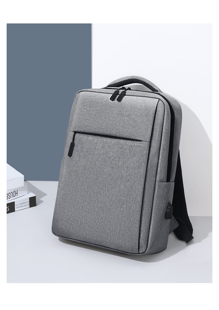 GOLF Business Backpack for Men, 15.6-Inch Laptop Bag, Travel Backpack, Fashionable School Bag for Men, Black 22