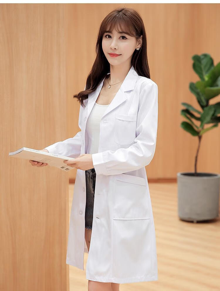 彬述国潮男装联名白大褂长袖护士服夏季短袖医生服男女白大衣薄款收腰