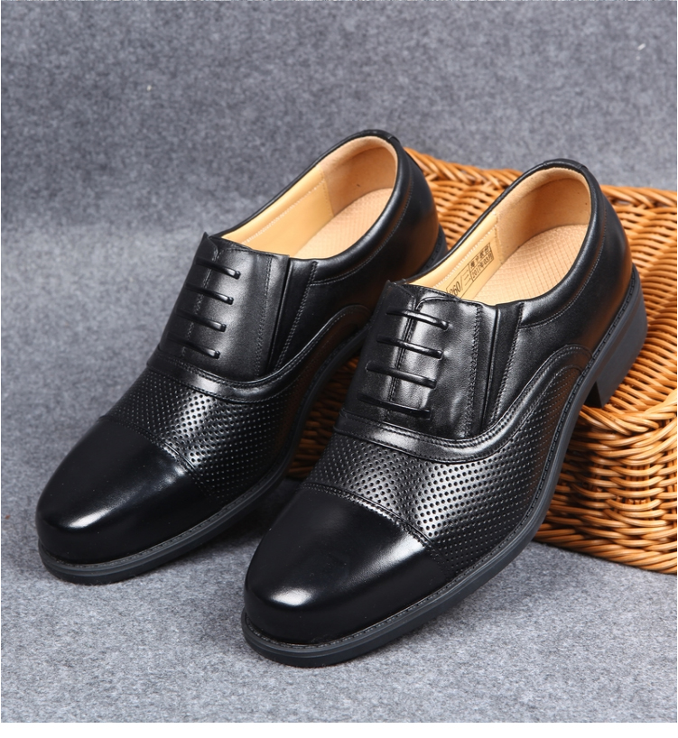 际华意设校尉皮鞋男镂空网面夏季真款皮军迷用凉皮鞋 夏季网眼凉皮鞋