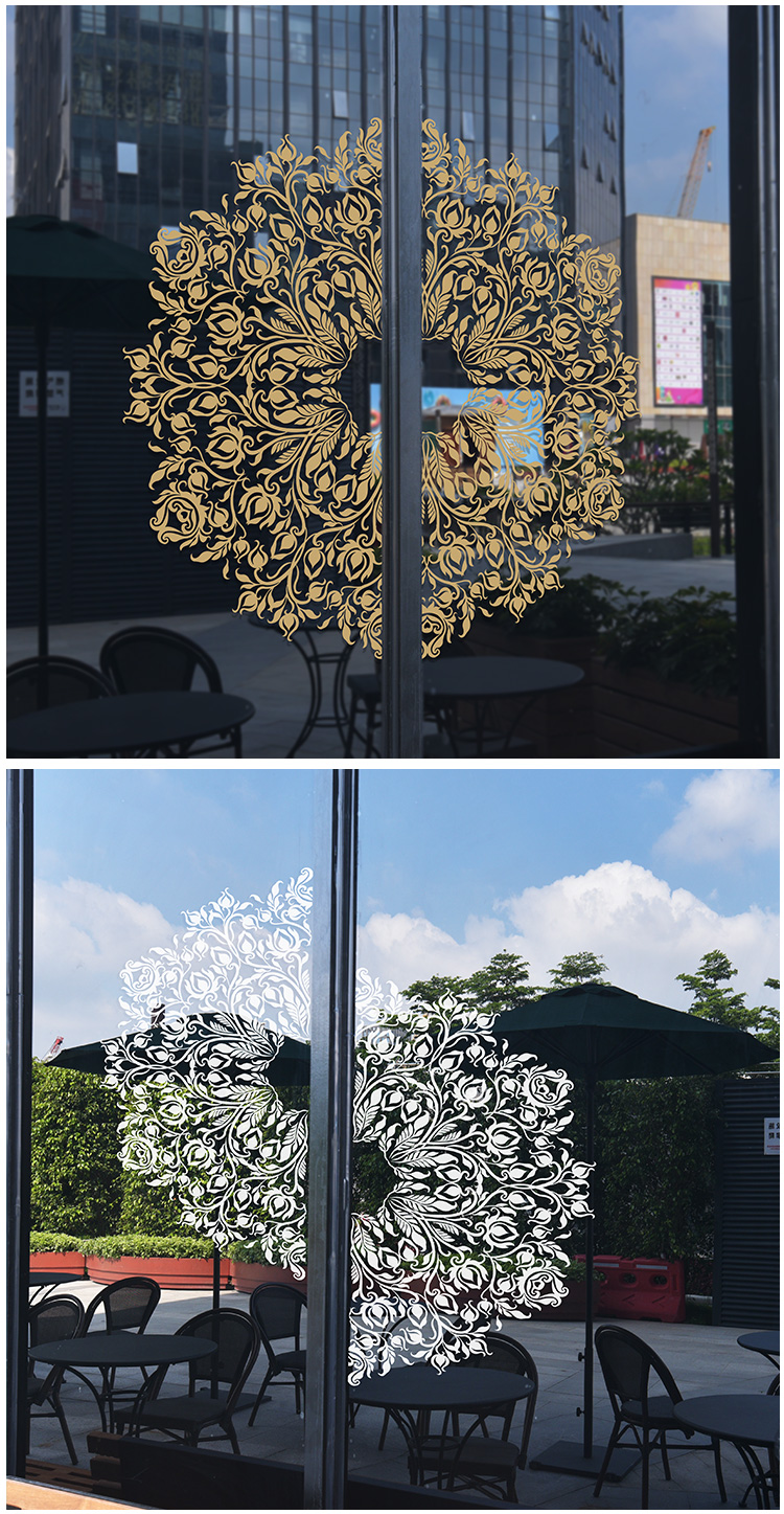 焱悠*厨房门推拉门玻璃贴画 厨房玻璃门贴纸家用客厅推拉门贴画装饰