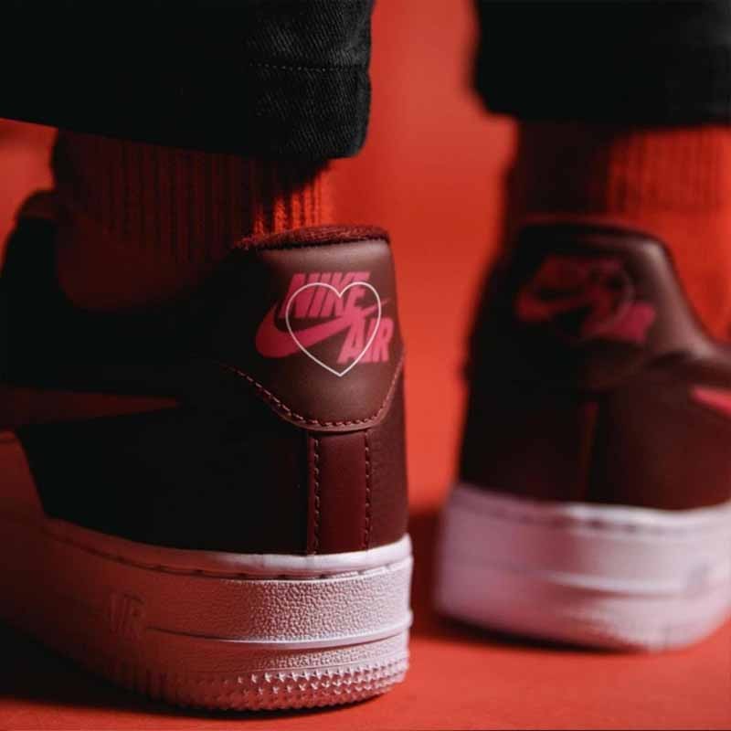 nikeaf1耐克板鞋男鞋空军一号airforce1色玫瑰花爱心白粉情人节限定
