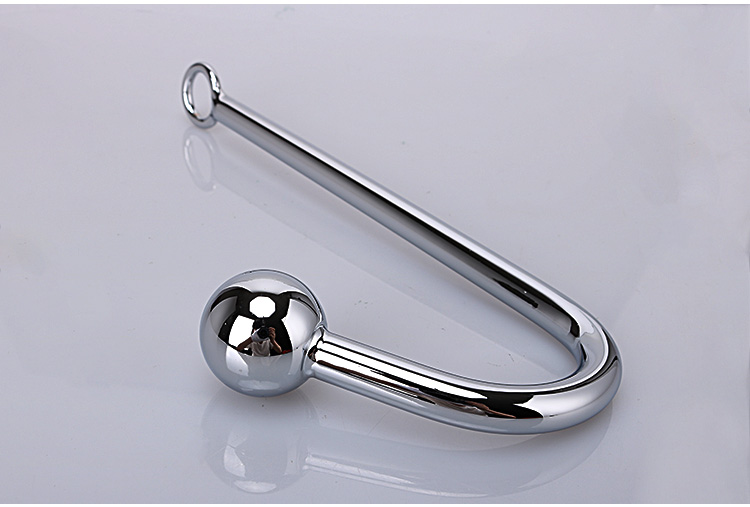 成人用品另类单珠圆头肛钩玩具后庭按摩金属弯钩男女具单头90肛勾45