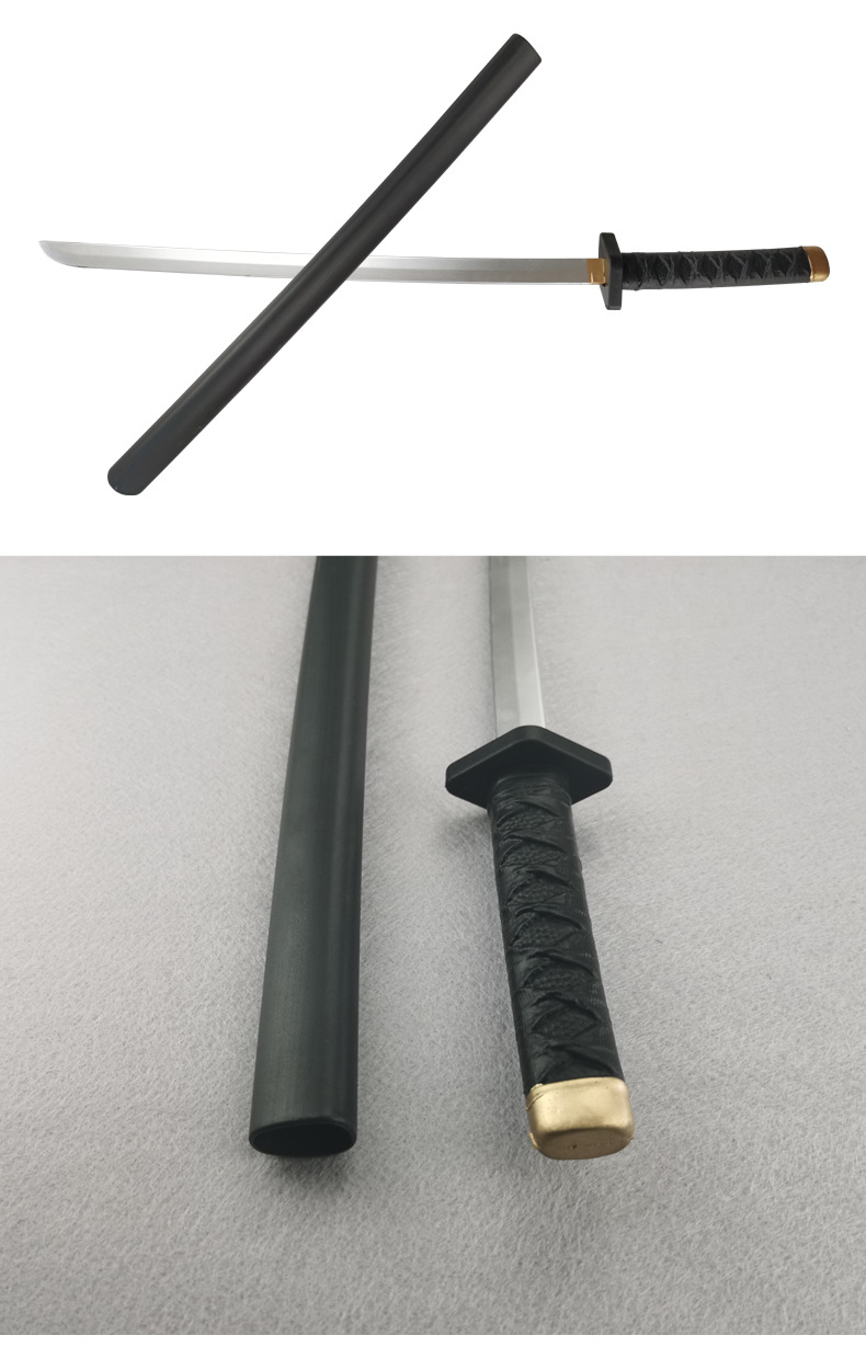 鬼灭之刃儿童玩具cos武士道具死侍双刀pu橡胶动漫忍者刀剑小尺寸61cm