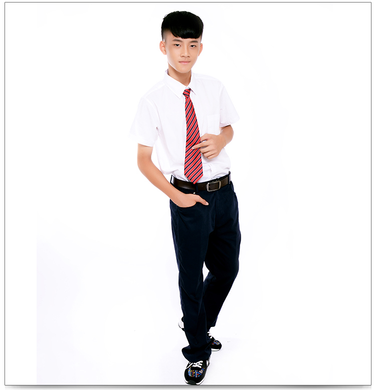 套装中学生礼服初中高中生夏季校服裤连衣裙初中 男生夏礼服3件套装