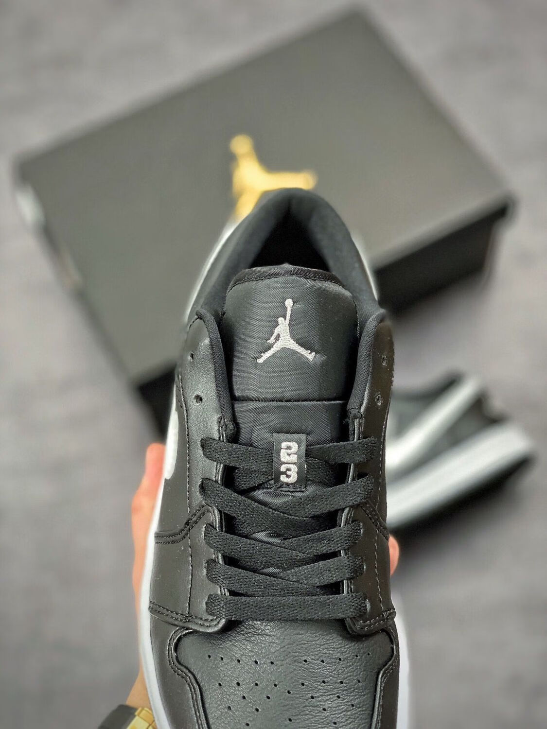 黑白小熊猫莆田复古休闲鞋百搭款篮球鞋 aj1_low_黑白小熊猫 41【图片