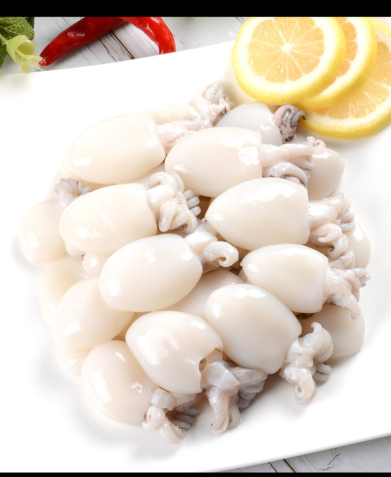 鲜活墨鱼仔小墨鱼冷冻章鱼乌贼八爪鱼爆头新鲜墨鱼烧烤火锅食材小号
