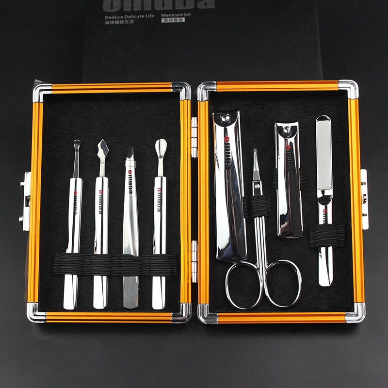 omuda欧美达美甲套装修甲指甲刀套装八件套美容工具33034指甲钳锉刀