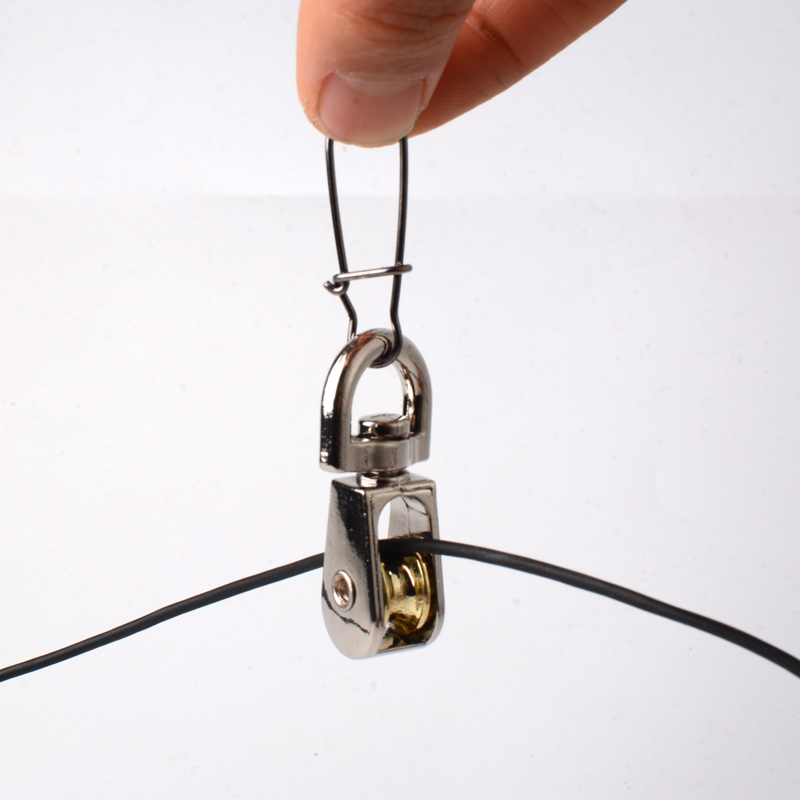 可视锚鱼竿滑轮专用不锈钢滑轮万向小滑轮甲鱼枪过线滑轮出线滑轮