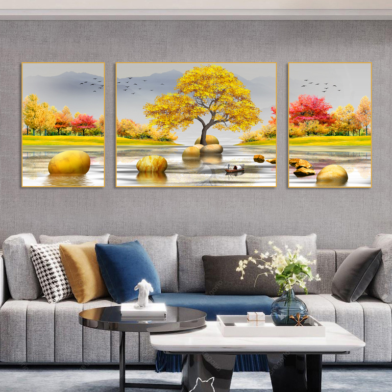 耘珺珥轻奢高档高端客厅装饰画现代简约沙发背景墙挂画大气墙画晶瓷钻