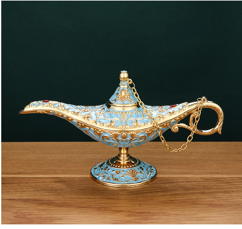 【京选】阿拉丁神灯家用复古工艺品轻奢俄罗斯摆件创意书房酒柜祈福