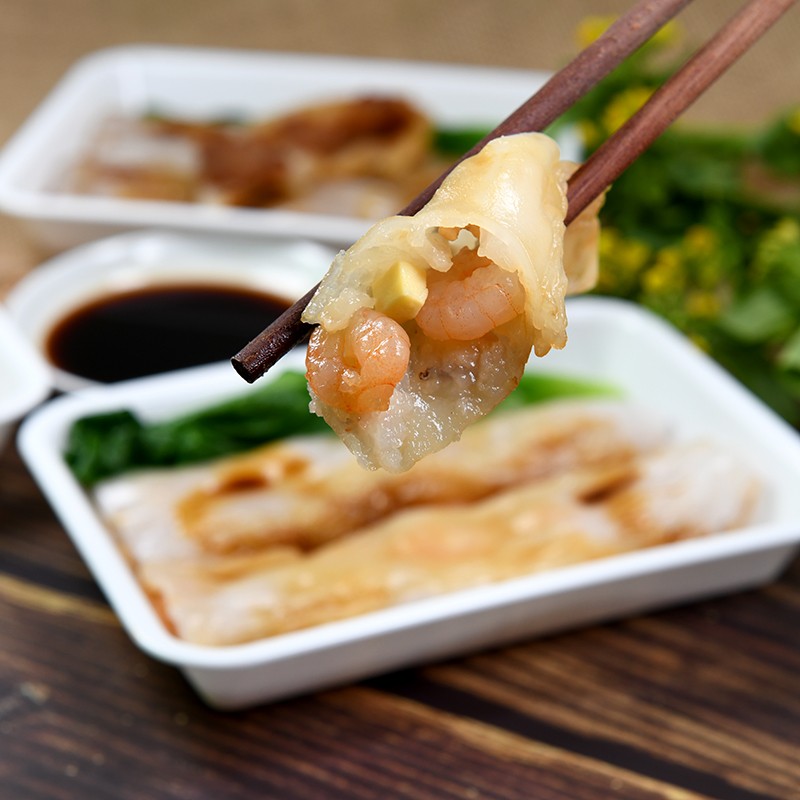 珍网广式肠粉早餐食品速食成品手工布拉肠粉广东广州酒店茶楼早茶点心
