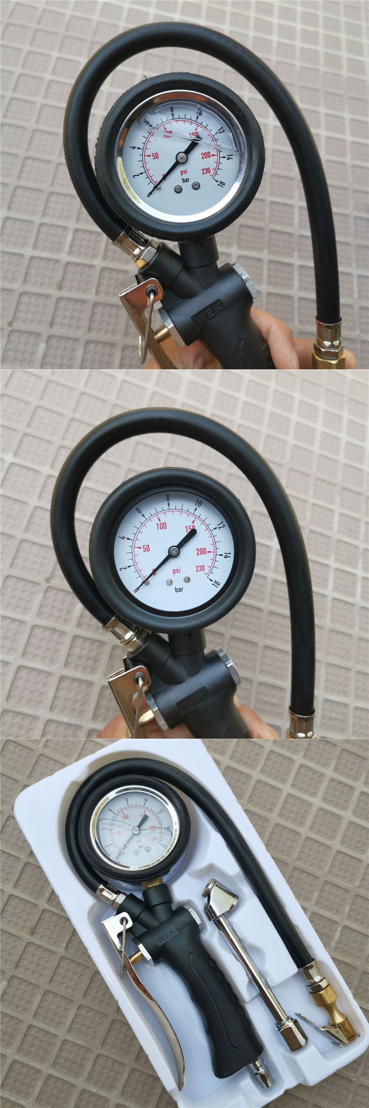 数字显式胎压表高精度气压表带充气汽车轮胎充气表监测加气打油浸式高