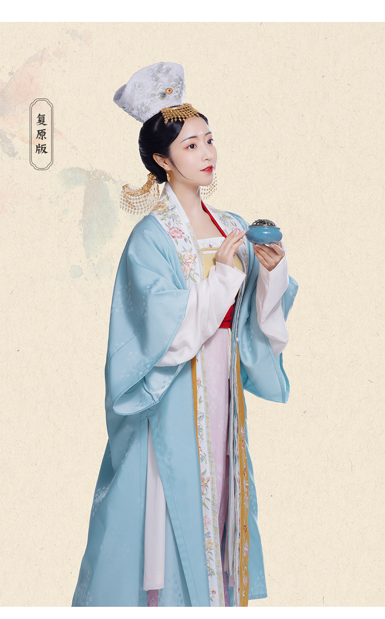 花朝记原创汉服大宋人物谱服长背心45m百迭裙春秋女装花蕊宋抹1件m