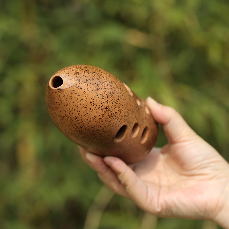 冯氏陶埙10孔宽音域双八度高音3埙高咪双腔易吹灵敏音准陶埙红陶专业