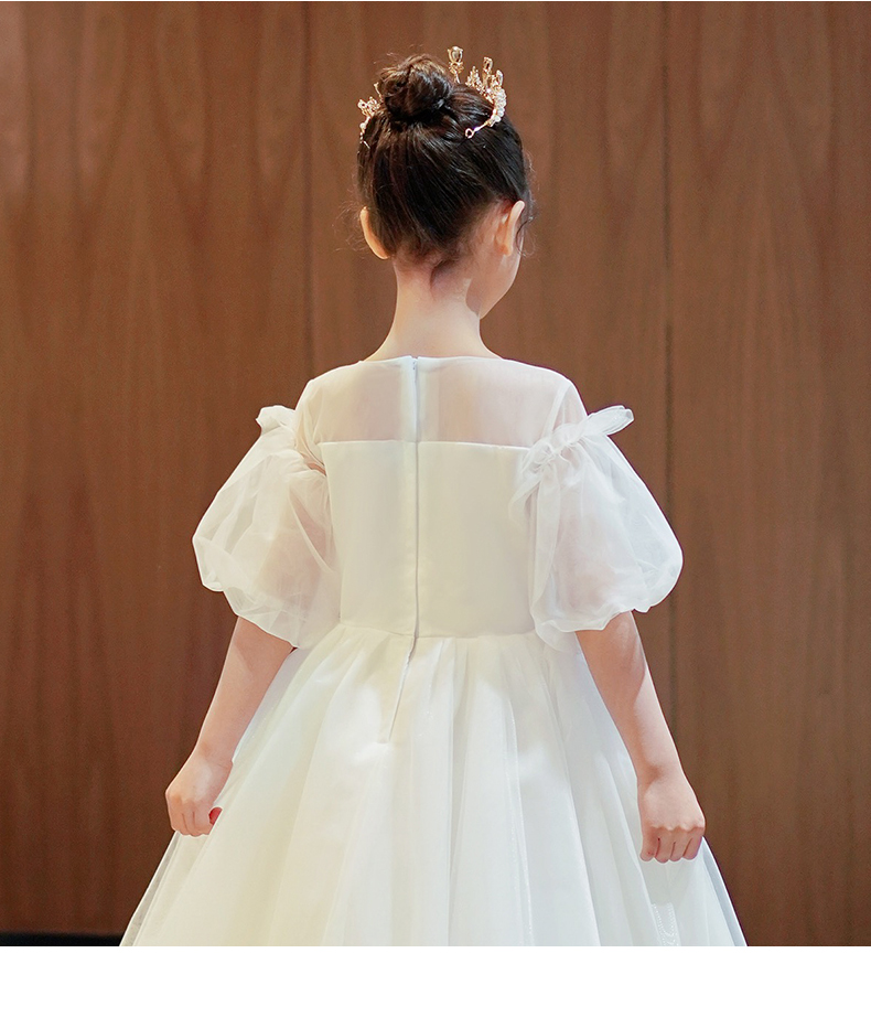 apfelbaum儿童钢琴演奏礼服小花童婚纱裙女童洋气蓬蓬纱公主裙主持人