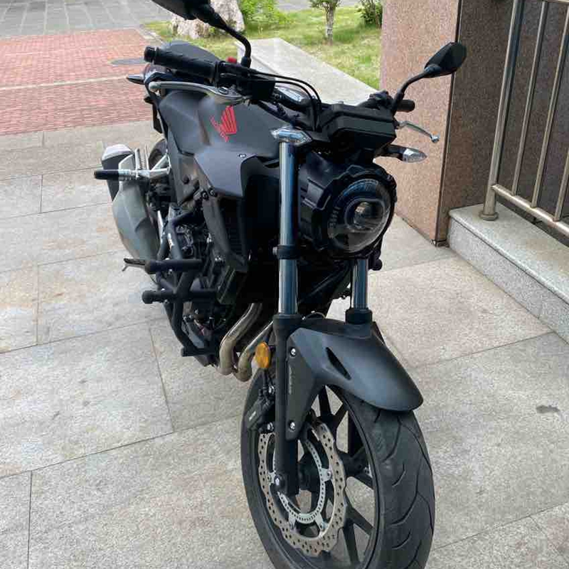 适用于cb400f本田大灯总成机车复古配件大灯led改装圆灯500f高颜值