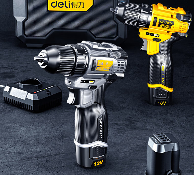 天颛日本原装进口手电钻得力手电钻家用锂电无刷多功能手枪钻充电式