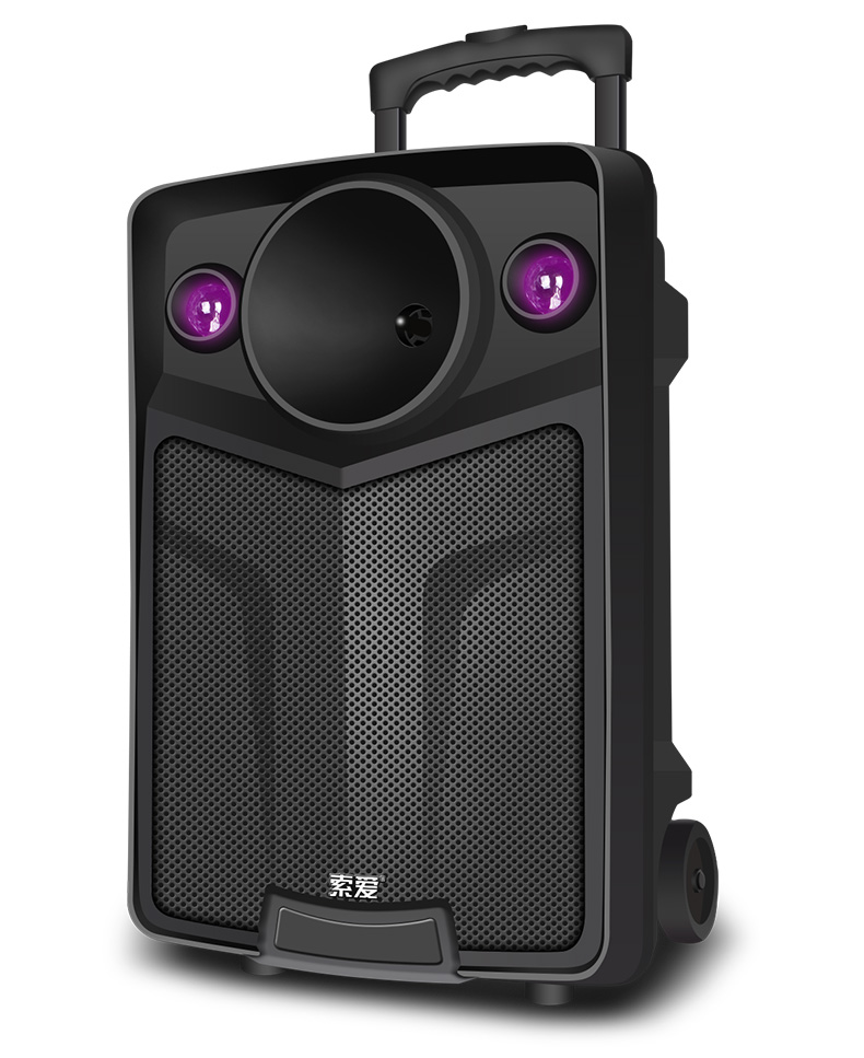 索爱大功率12吋广场舞音响k歌无线蓝牙带话筒大音量便携式移动大声音