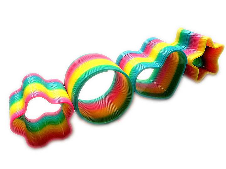 彩虹圈魔术圈彩虹圈玩具成人弹力圈手抓环表演闪光儿童伸缩魔力弹簧圈