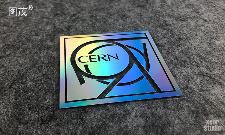 欧洲核子研究中心对撞机cern标志贴纸汽车电动车电脑箱包贴 黑 10*10