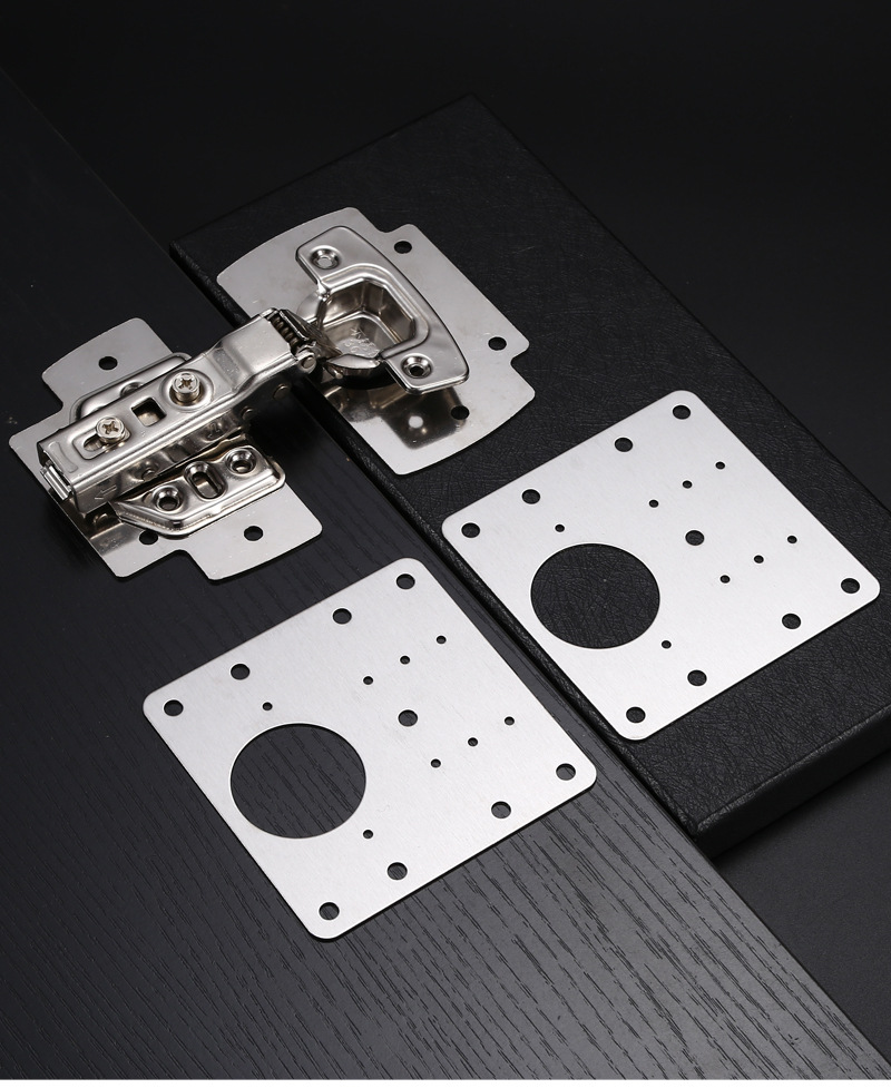 不锈钢铰链柜门修复板合页固定板柜子合页安装板衣柜折页修复神器