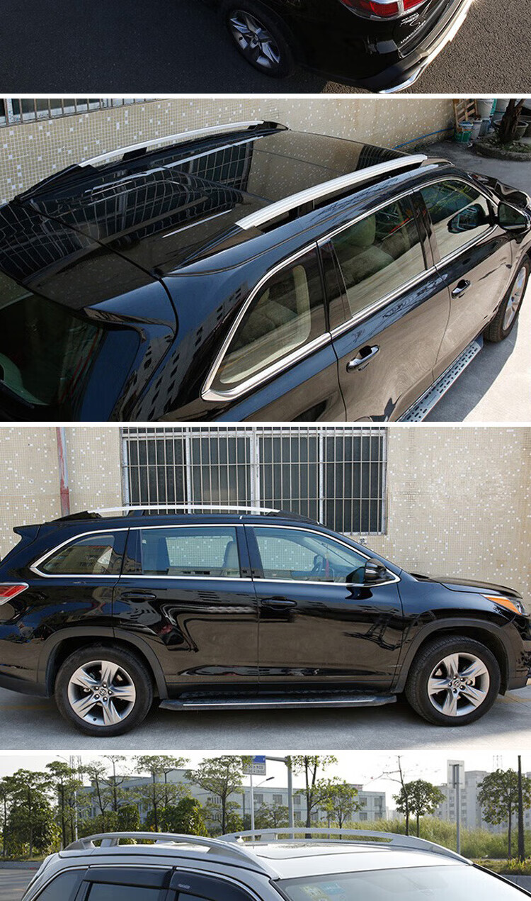 适用于汉兰达行李架厂款式改装 21款丰田汉兰达车顶行李架横杆 行李箱