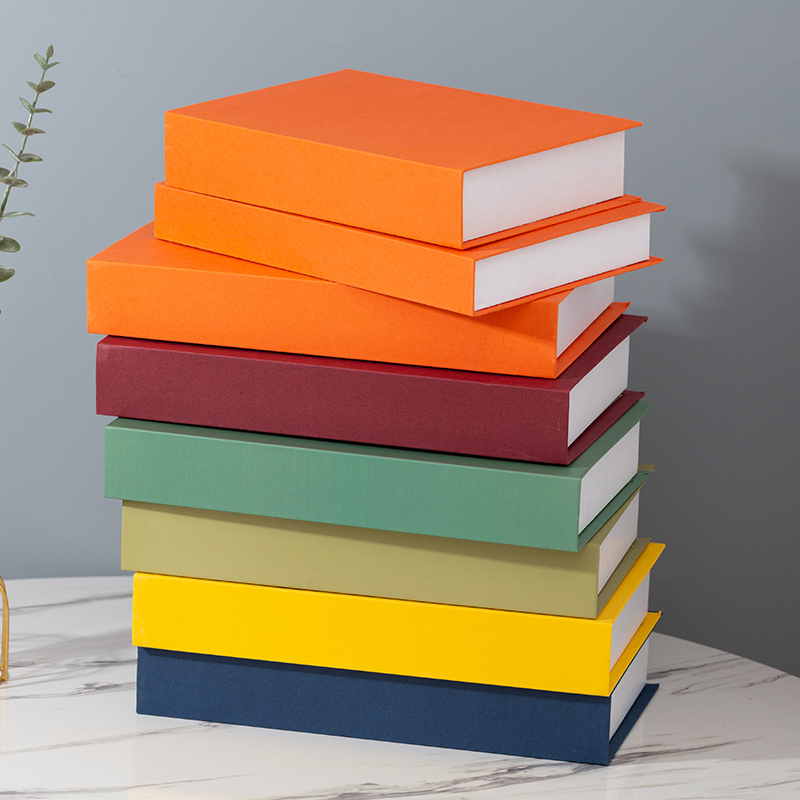 纯色彩色无字假书仿真书摆件软装样板间创意装饰品摆设道具模型书sn