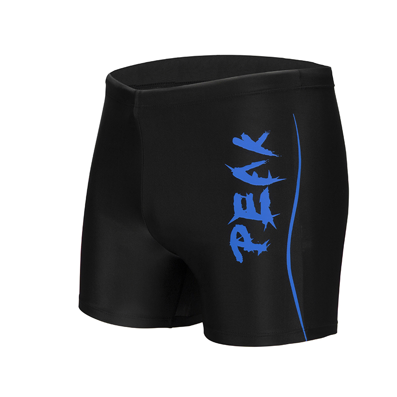 匹克男士泳裤游泳裤男平角泳衣短裤速干泳装 ys00103-2黑色/蓝 m