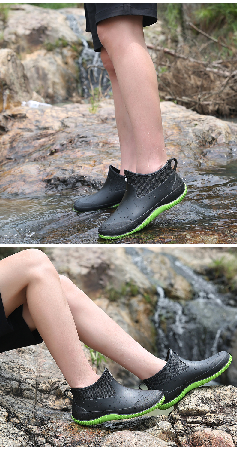 雨鞋男低帮时尚情侣水鞋女雨靴短筒防水防滑户外软底洗车钓鱼胶鞋厨房