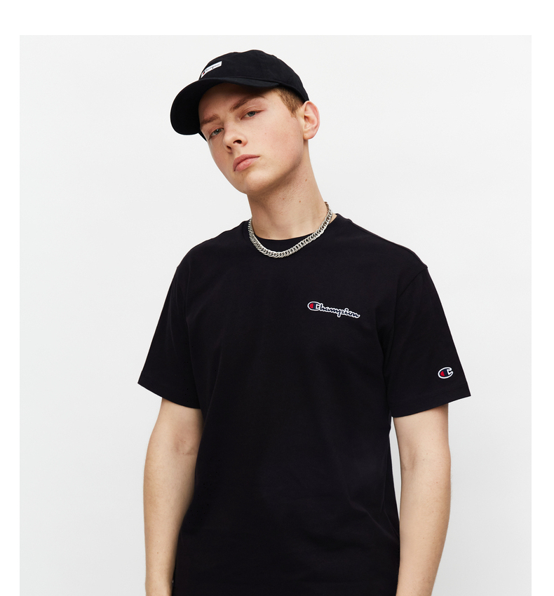 champion2021春夏新款刺绣休闲运动t恤无性别冠军短袖男女情侣白色s