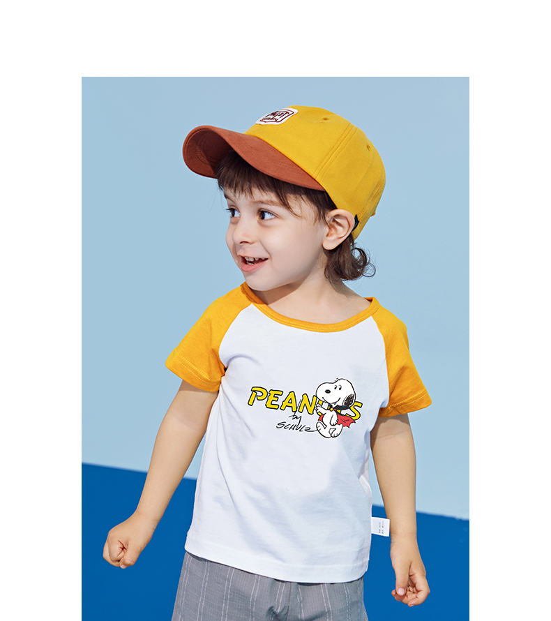 史努比snoopy童装儿童短袖男女童t袖宝宝半袖上衣外出服中小童套头