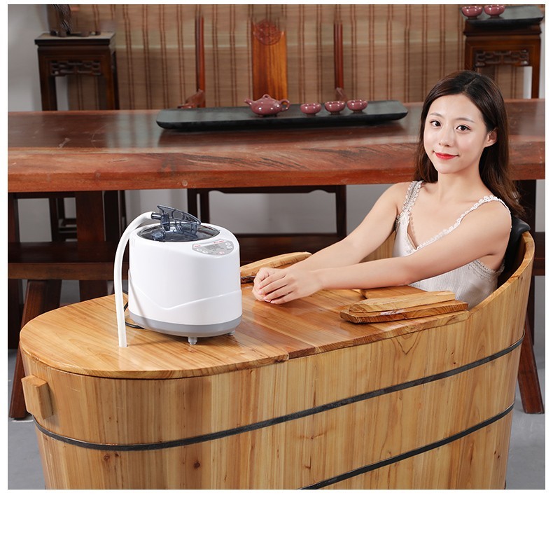 木桶浴桶成人汗蒸桶长款长1500640宽680高适合身高180cm带盖熏蒸套餐