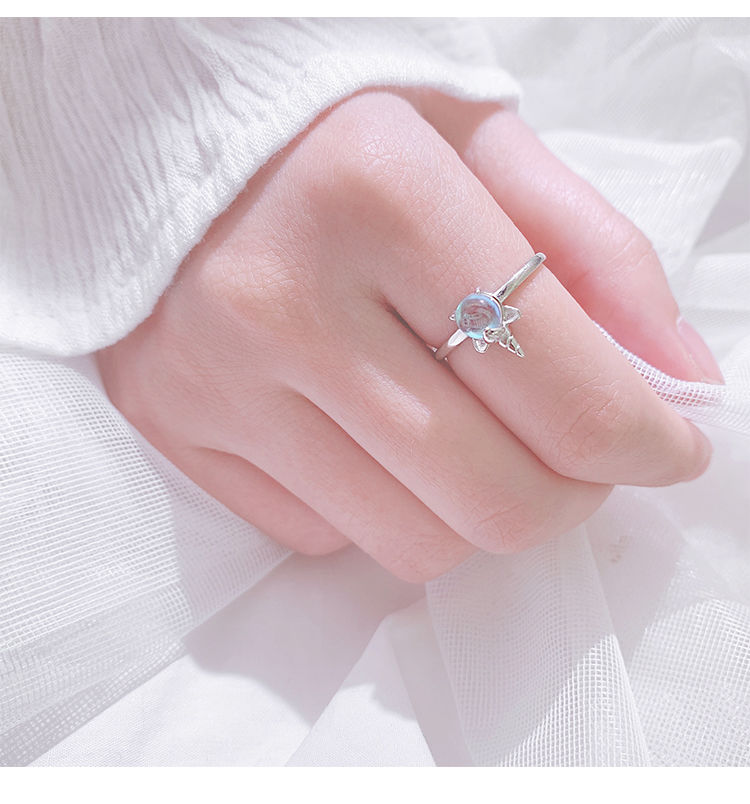 开口戒指女森系清新可爱学生闺蜜七夕礼物朋友 独角兽戒指 项链 手链