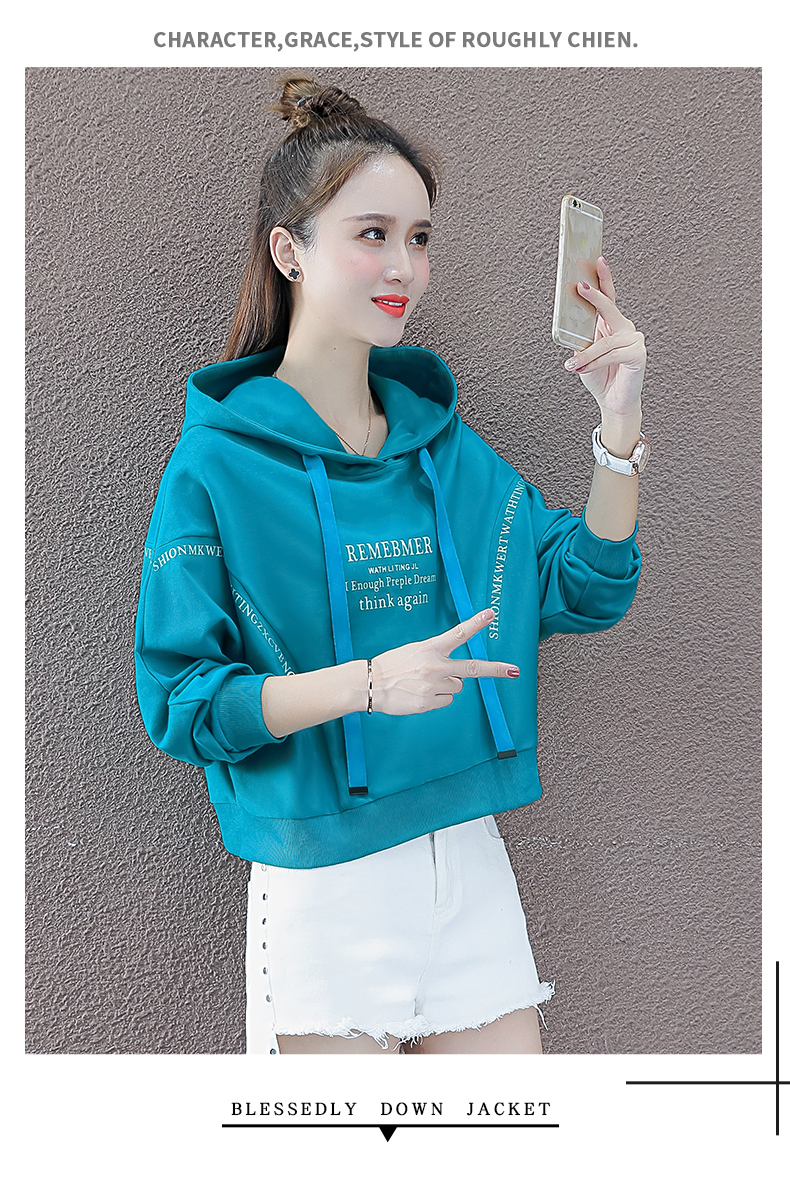 teffim香港潮牌轻奢明星同款短款卫衣女2021春秋新款韩版宽松蝙蝠袖