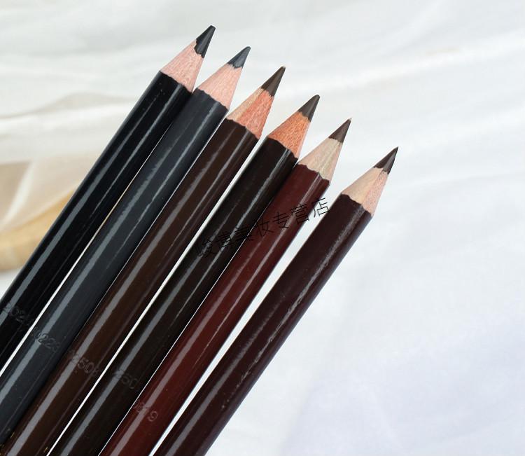 眉笔女初学者防水不易脱色防汗不易晕染硬芯铅笔刀削式老款1支100黑色