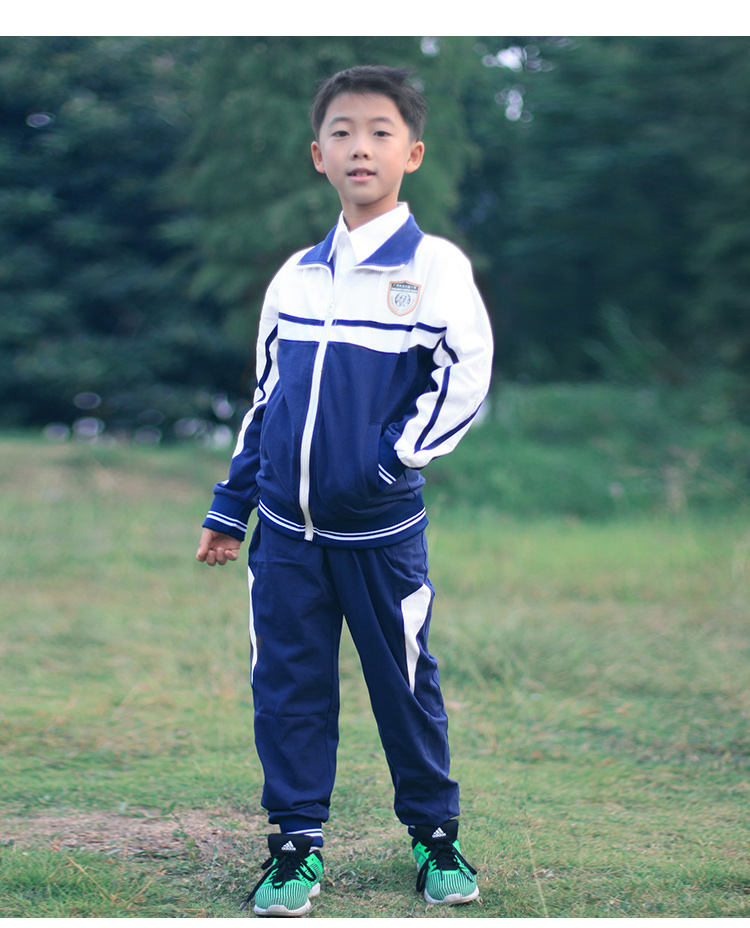 【天河龙口西校服定制】广州天河小学生棉春夏季短袖t恤polo杉裤套装