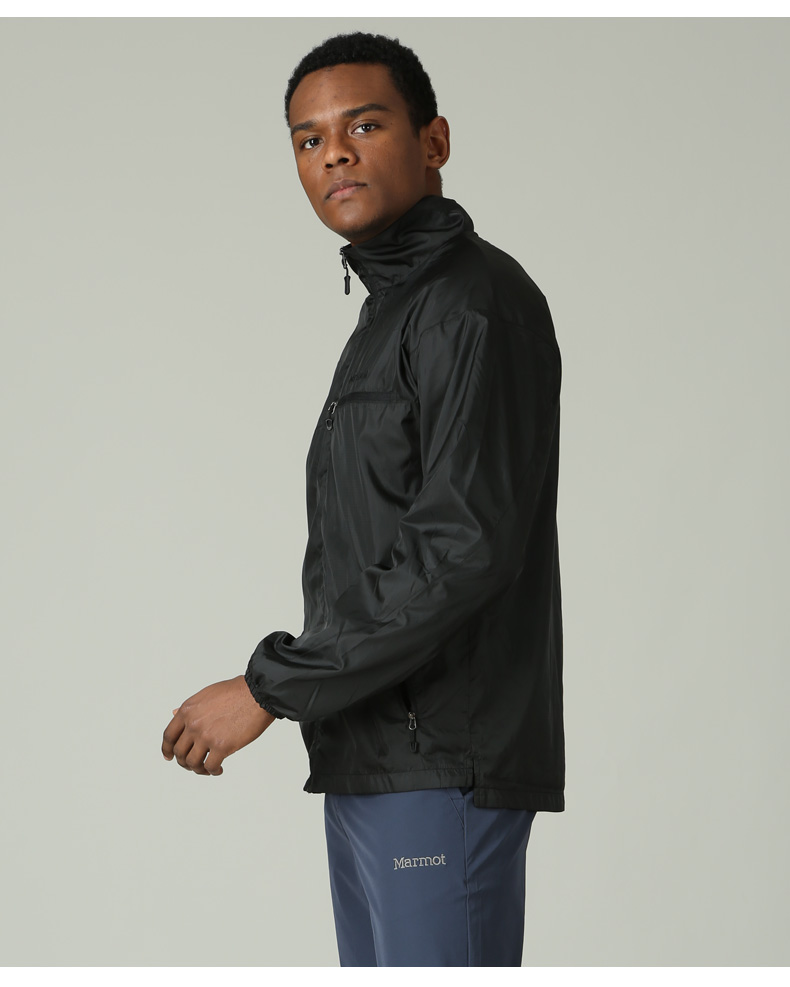 marmot土拨鼠21春夏新款运动吸湿排汗商务立领神衣男户外星空蓝1996m