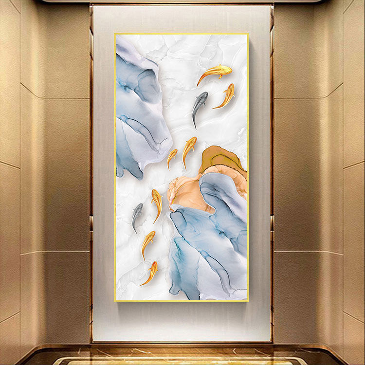 xg14高清水晶面晶瓷画铝合金拉丝框 晶瓷画金色铝合金拉丝框90*180