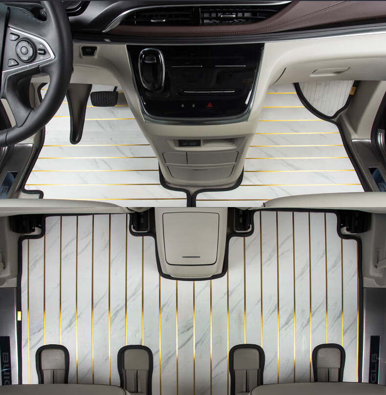 22款腾势d9实木地板脚垫踏板腾势x 300 400 500d9专用全包围改装汽车