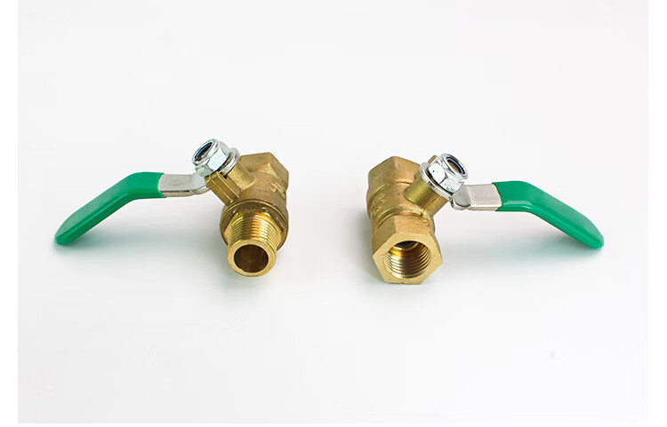 加厚气动球阀绿柄全铜软管小阀门水管气管自来水开关2分3分4分 双内丝