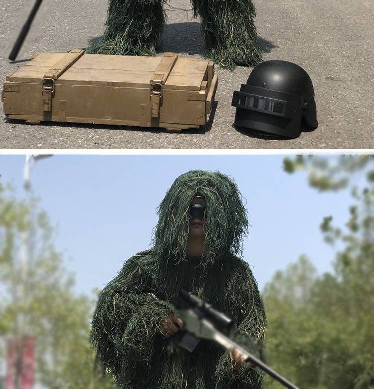 吉利服极地服雪地吉利服儿童真人丛林隐身伪装衣绝地求生吃装中童丛林