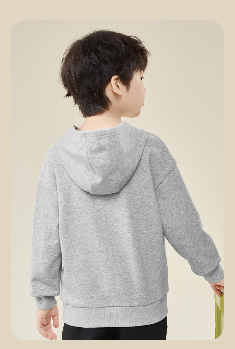 Jeanswest Boys' Autumn Wear 2025, Children's Sweatshirt, Big Kids' Long-Sleeve Top, Spring And Autumn Style, Boys' Hooded Pocket Pullover 13