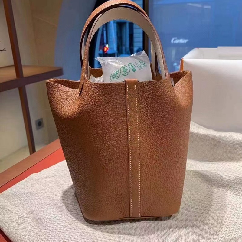 【二手99新】未使用 爱马仕(hermes)picotin18 菜篮子水桶包 女包手提