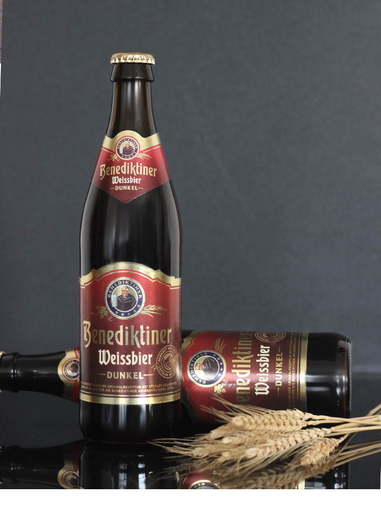 德国啤酒 百帝王benediktiner 原装进口 小麦黑啤/白啤 瓶装 整箱